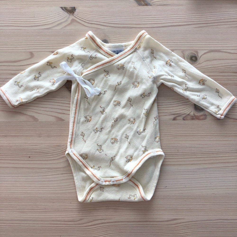 Petit Bateau Side Tie Bodysuit - Adorable Print!